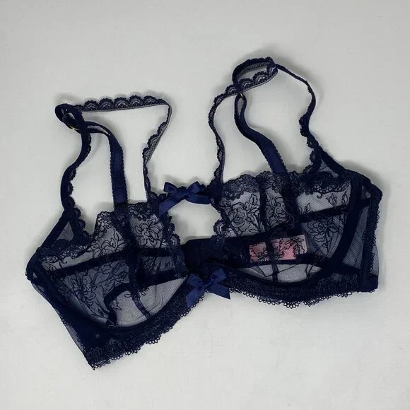 Agent Provocateur Rosa Navy Bra 34C New - Picture 5 of 12